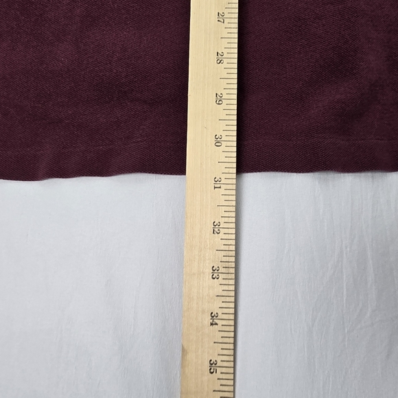 Vintage Polo by Ralph Lauren Polo Shirt Mens XL Burgundy Short Sleeve Green Pony - Picture 9 of 9